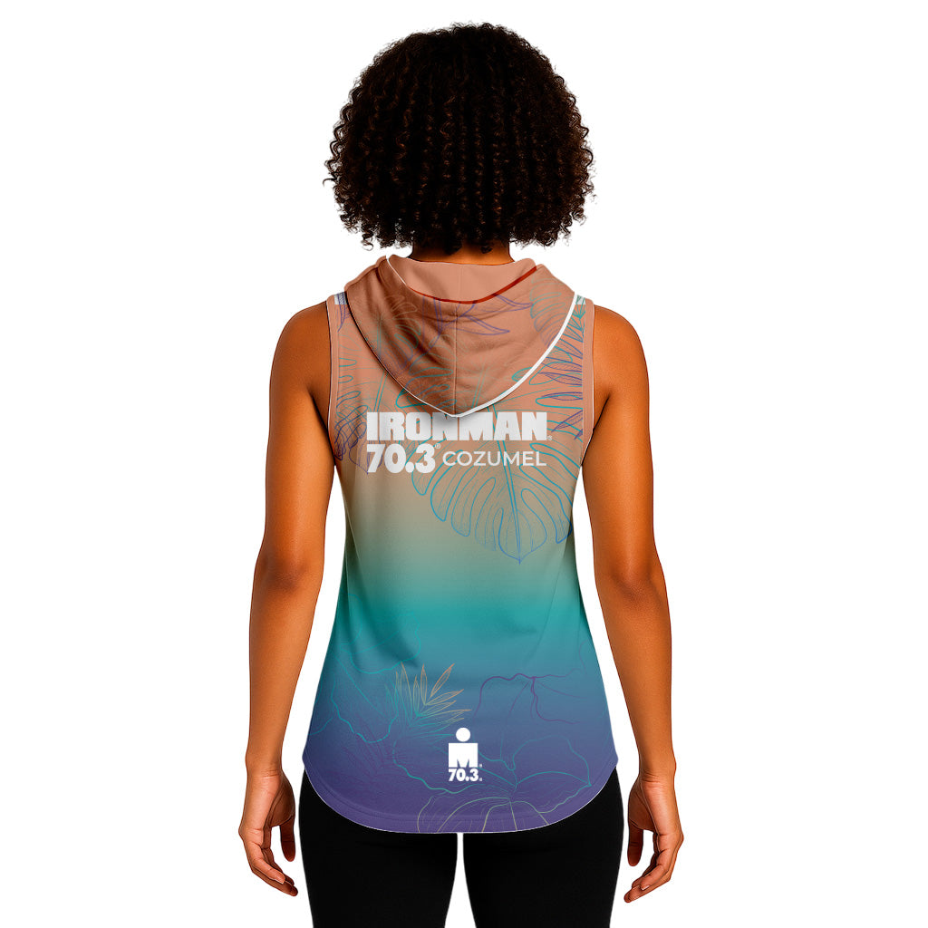 PEACH HOODED TANK IM 70.3 COZUMEL 2026 WOMAN