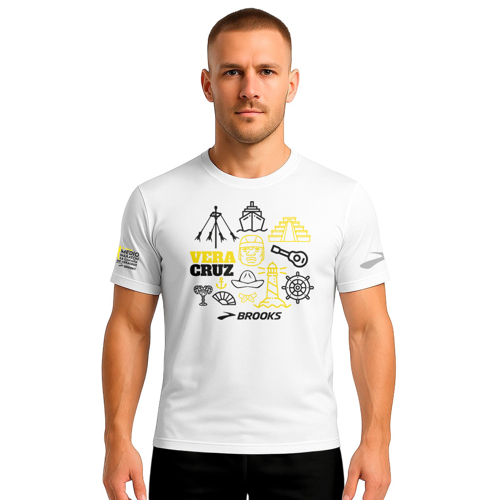 PLAYERA ALGODON BLANCA 21K VERACRUZ CABALLERO