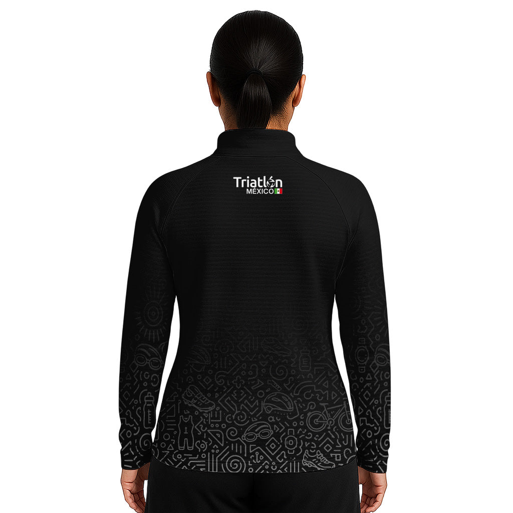 SUDADERA LIGERA TRIATLÓN NEGRO DAMA