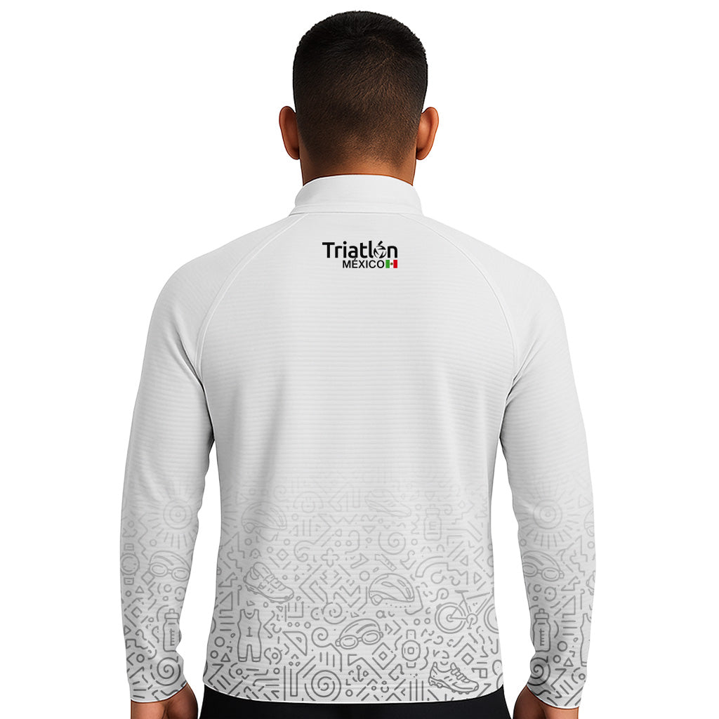 SUDADERA LIGERA TRIATLÓN BLANCO CABALLERO