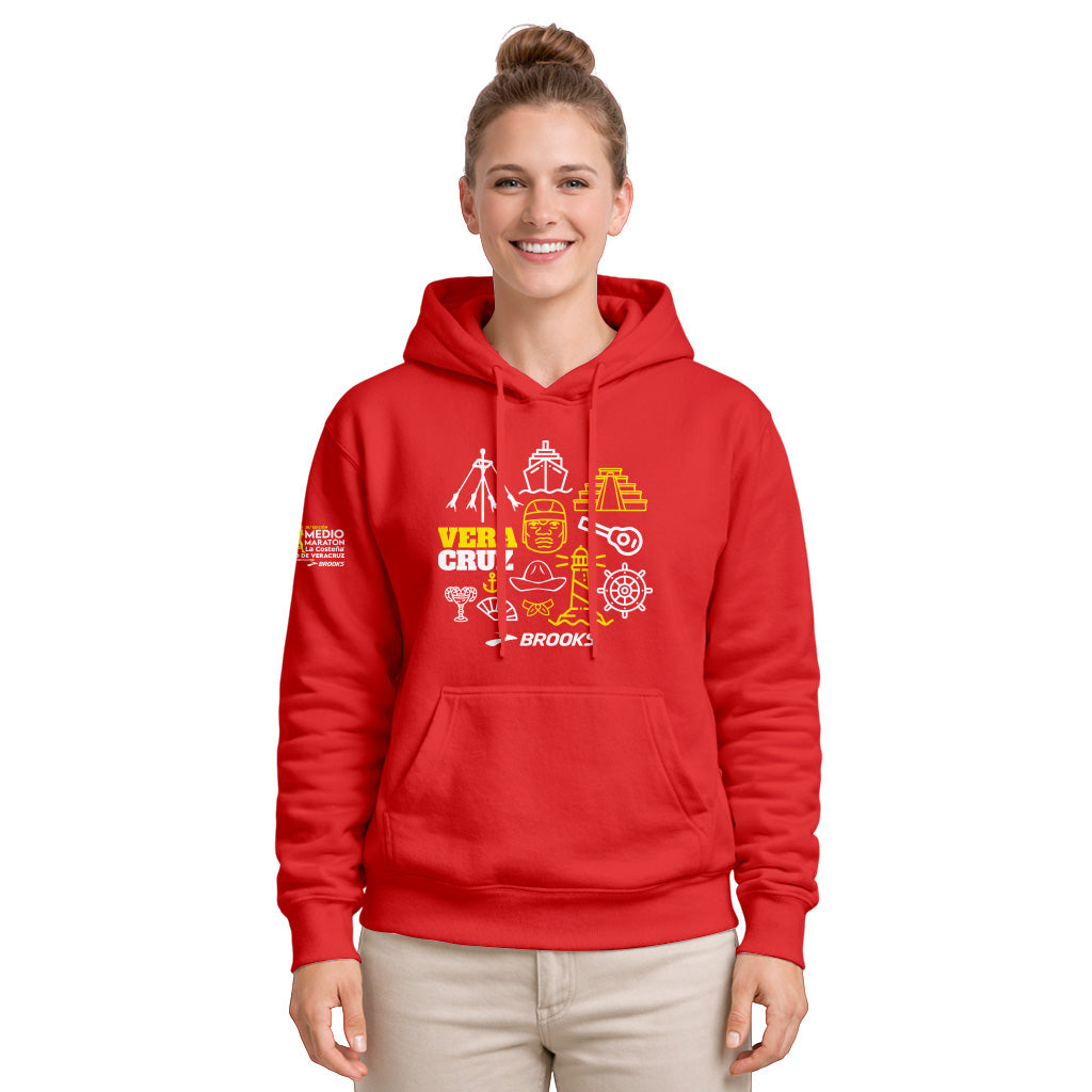 SUDADERA ROJA 21K VERACRUZ DAMA