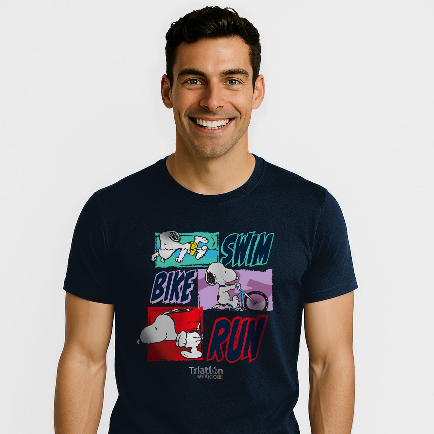 PLAYERA SNOOPY COTTON TRIATLON SBR CABALLERO AZUL MARINO