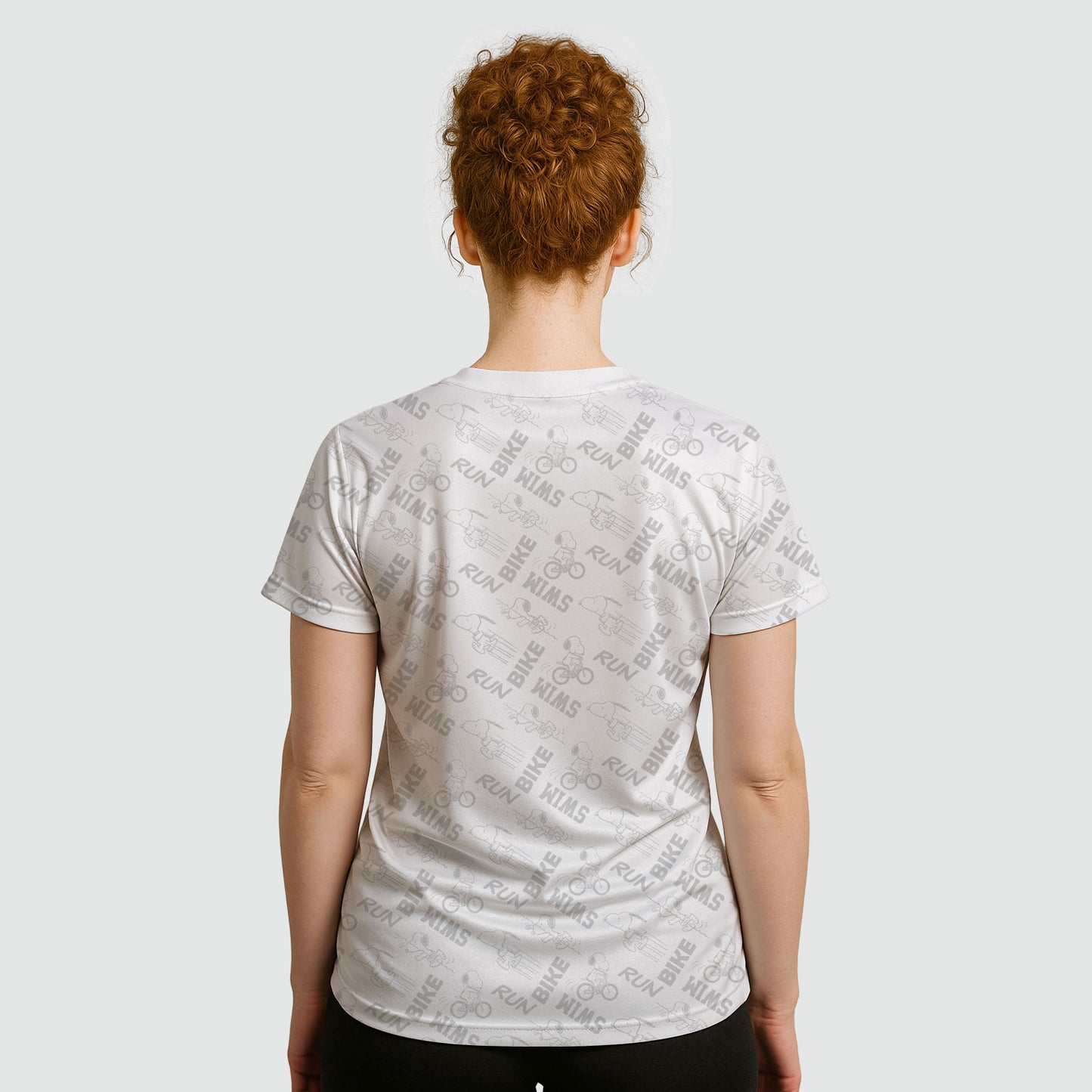 PLAYERA SNOOPY TECH TRIATLON BLANCA DAMA