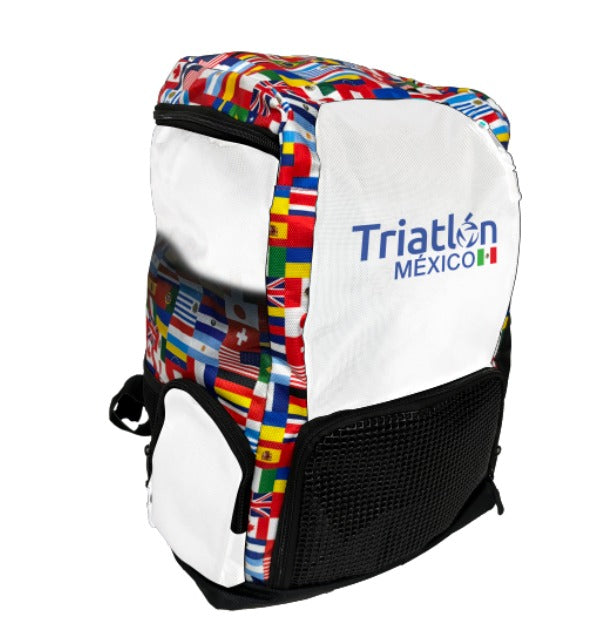 Mochila Triathlon Banderas Blanca