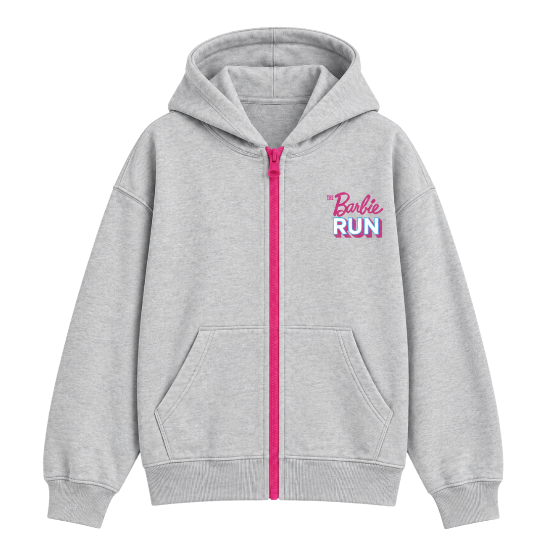 HOODIE ZIPPER GRIS BARBIE RUN 2026