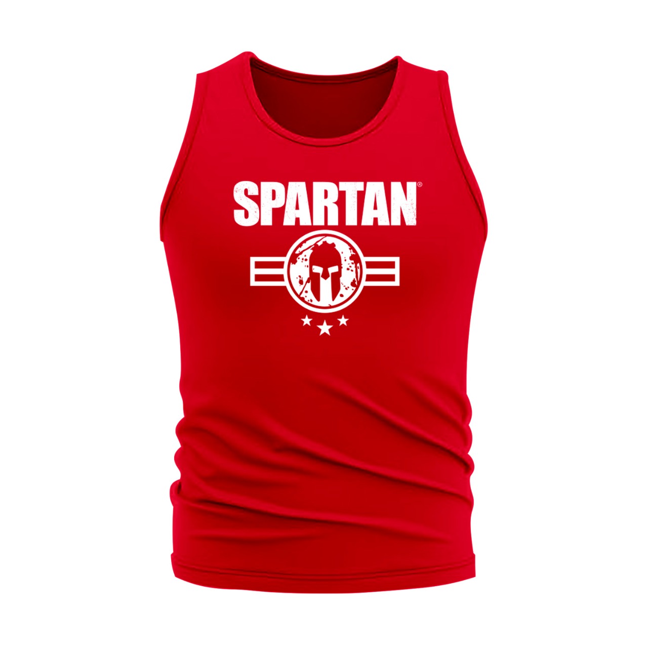 PLAYERA SIN MAGA ROJA CON BLANCO