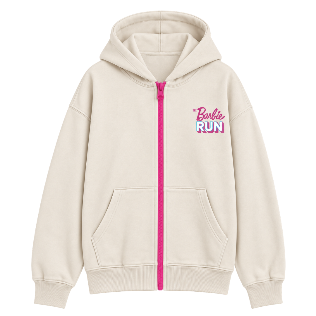 HOODIE ZIPPER HUESO BARBIE RUN 2026