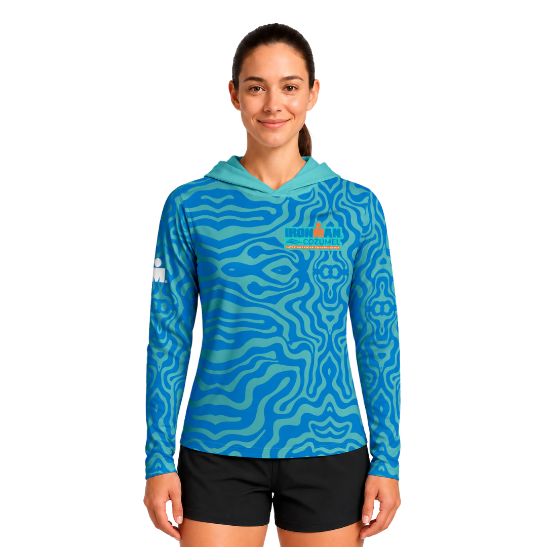 LIGHT HOODIE ACID BLUE  COZUMEL 2026 WOMAN