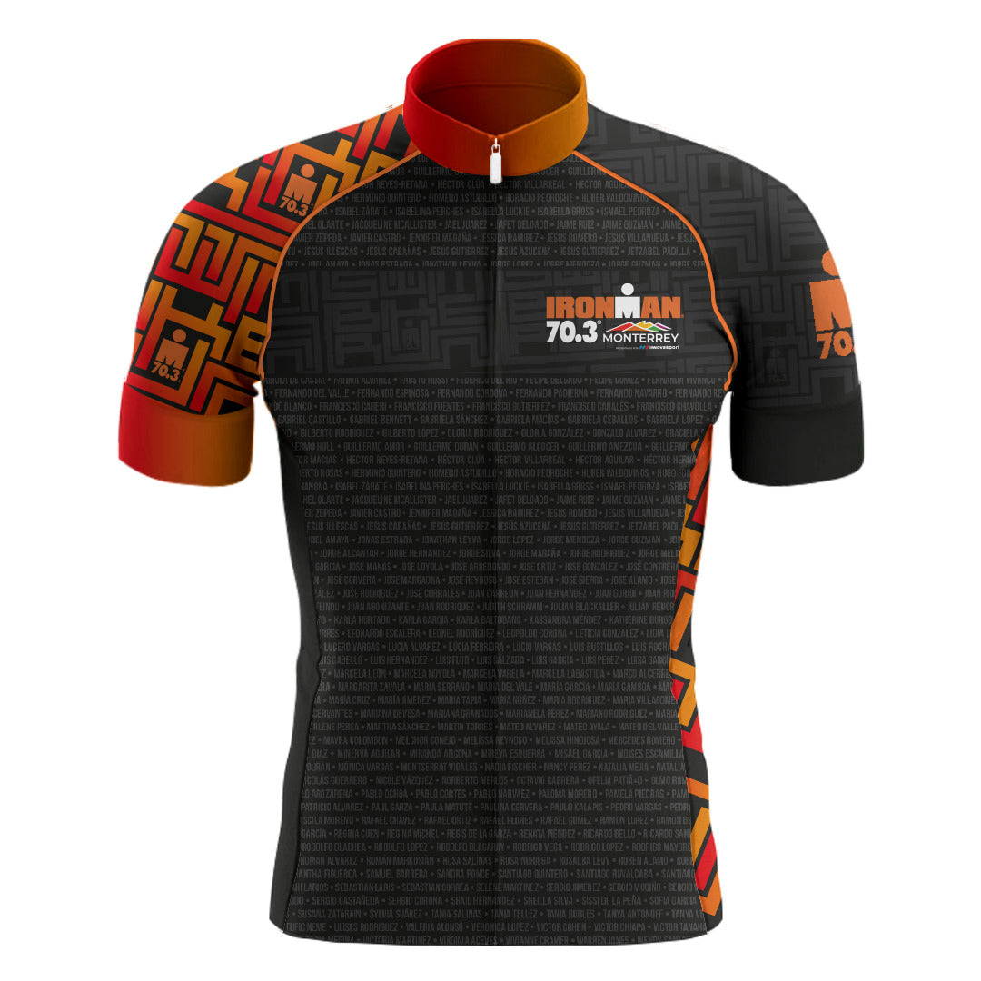 Cycling Jersey with Names Women IM 70.3 Monterrey 2025 Black