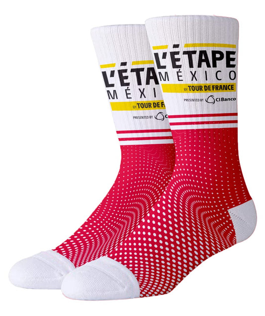 La Etape White Red Sock