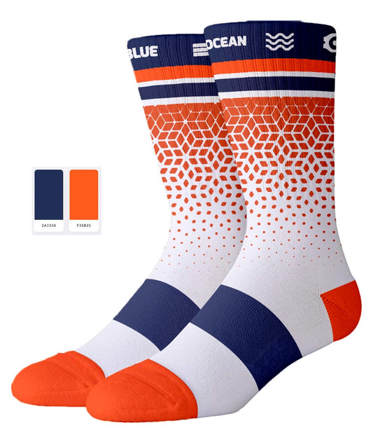 Pro Orange Blue Sock