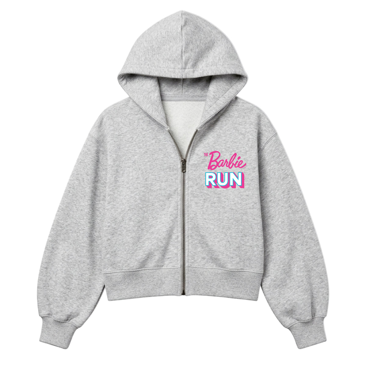 HOODIE ZIPPER GRIS BARBIE RUN 2026