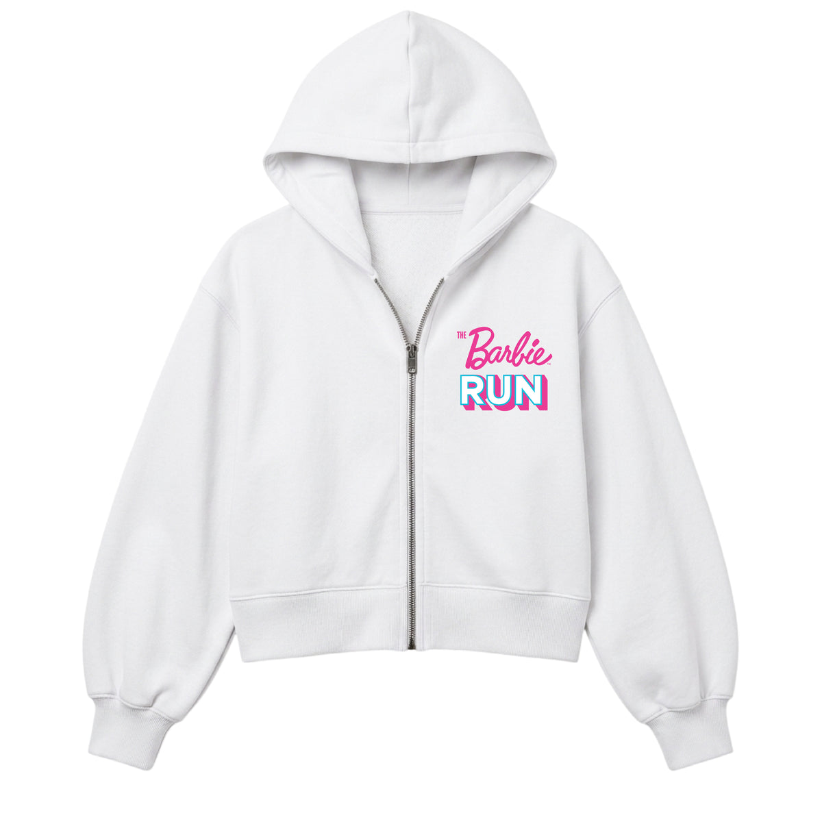 HOODIE ZIPPER BLANCO BARBIE RUN 2026