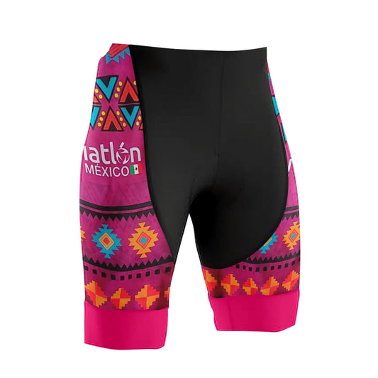 BIKE SHORT ROSA TRIANGULOS FMTRI DAMA