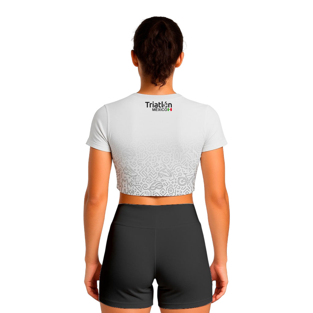 CROP TOP TRIATLÓN BLANCO DAMA