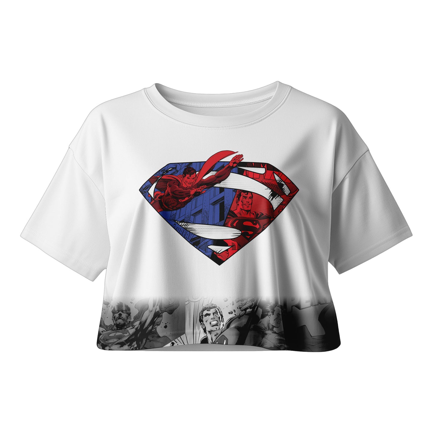 CROP TOP BLANCO SUPERMAN DAMA