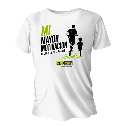 PLAYERA MOTIVACIÓN BLANCA DÍA DEL PADRE CABALLERO