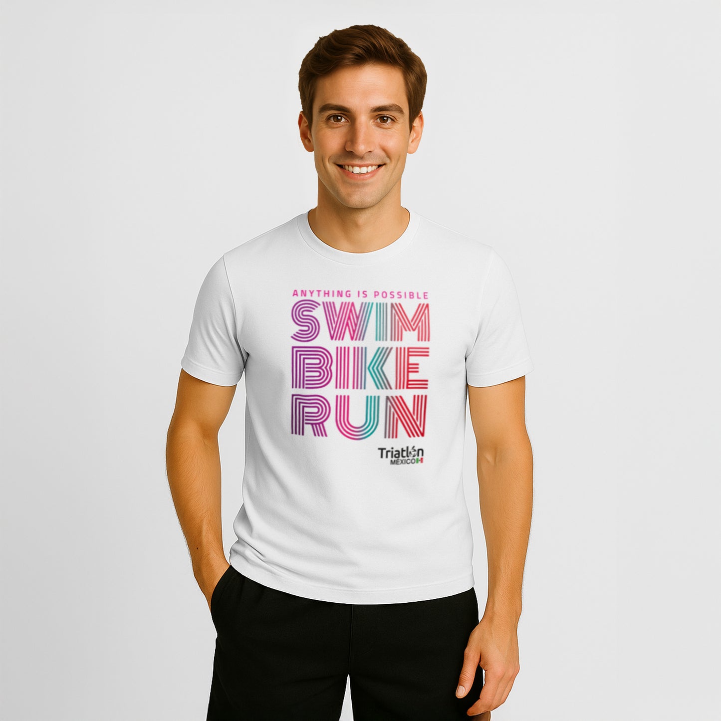 PLAYERA DE ALGODON BLANCA SBR RAYADO CABALLERO