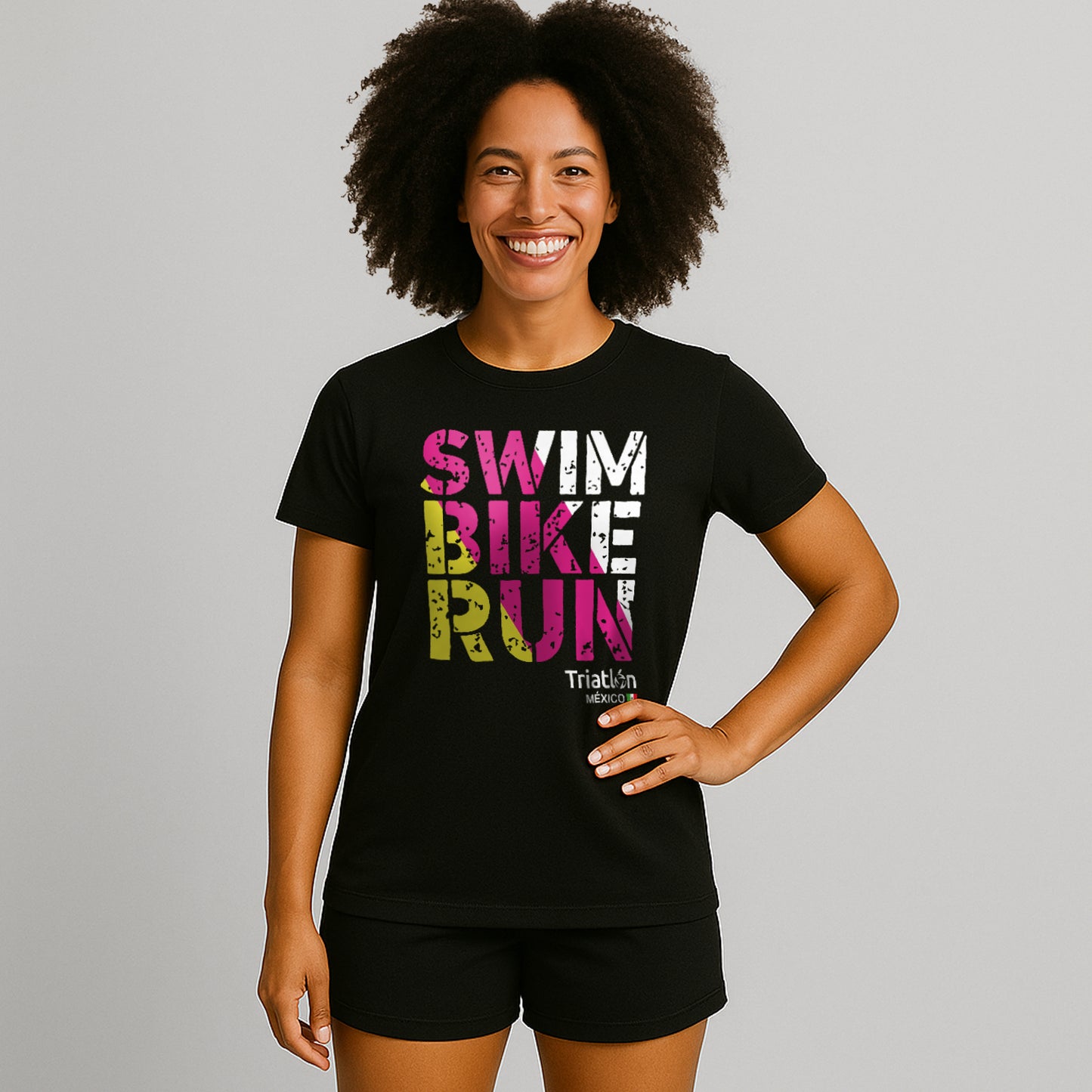 PLAYERA DE ALGODON NEGRA SBR ROSA DAMA