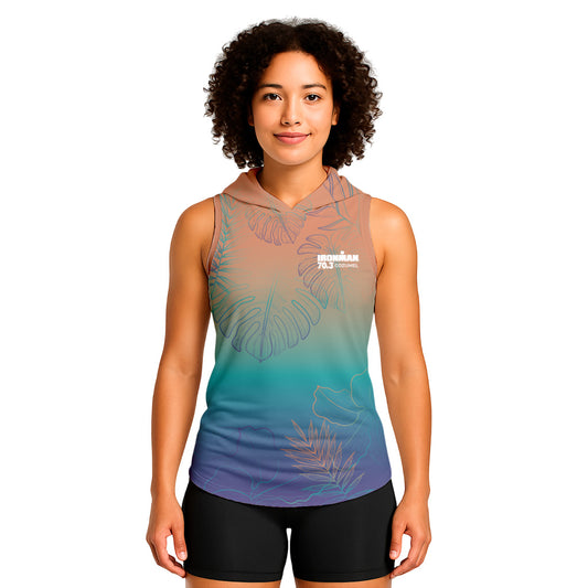 PEACH HOODED TANK IM 70.3 COZUMEL 2026 WOMAN
