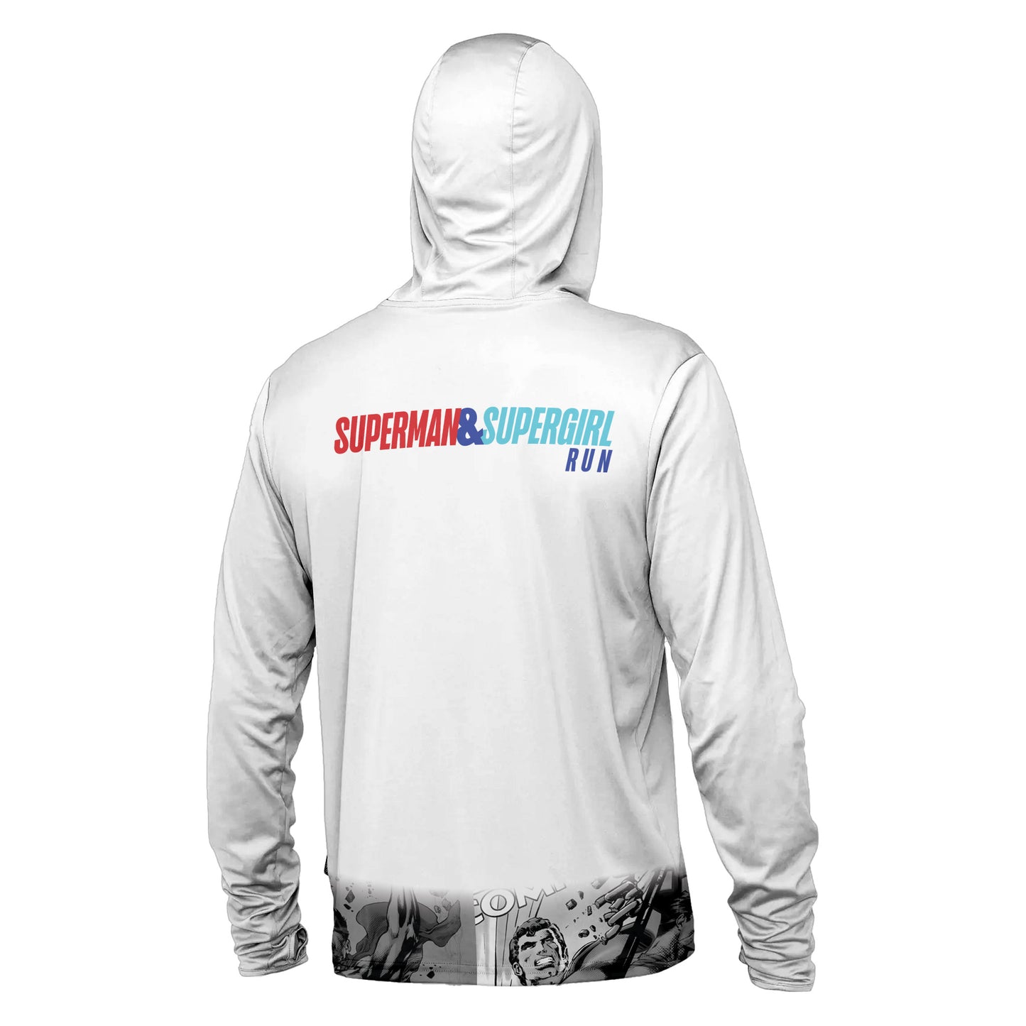 SUDADERA CON GORRO BLANCA SUPERMAN DAMA