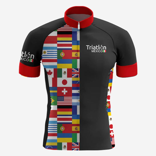 JERSEY NEGRO BANDERAS TRIATLON CABALLERO