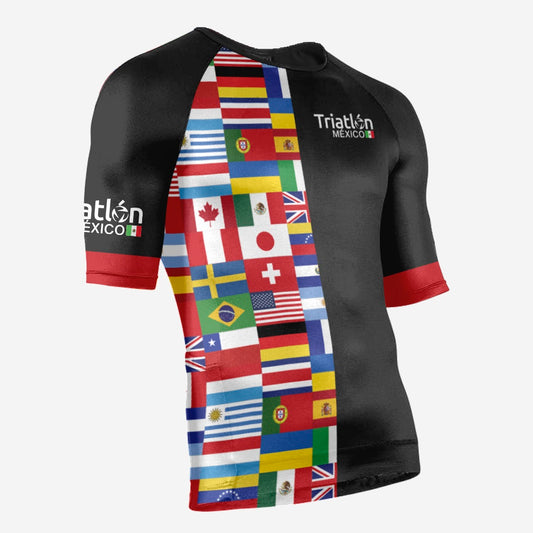 JERSEY PRO NEGRO BANDERAS TRIATLON CABALLERO