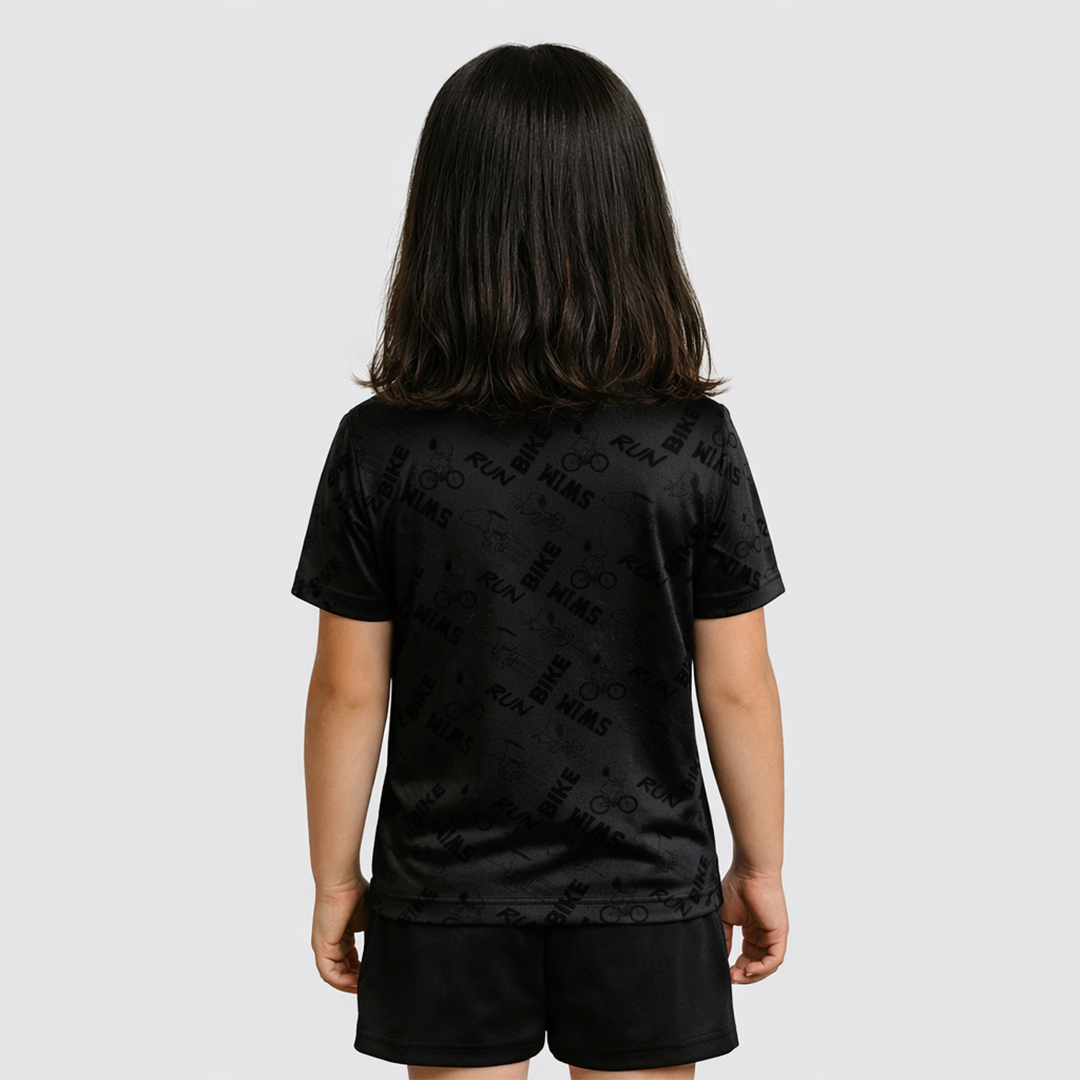 SNOOPY PLAYERA TECH TRIATLON NEGRA NIÑO