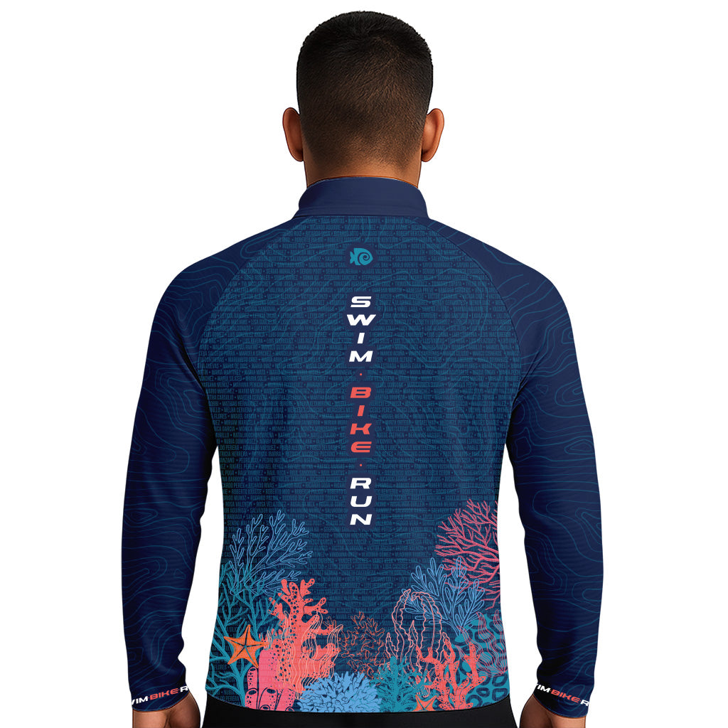 SUDADERA LIGERA CON NOMBRES AZUL XEL-HA CABALLERO