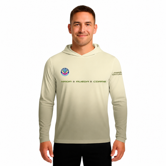 SUDADERA LIGERA CON GORRO XEL-HA VERDE CABALLERO