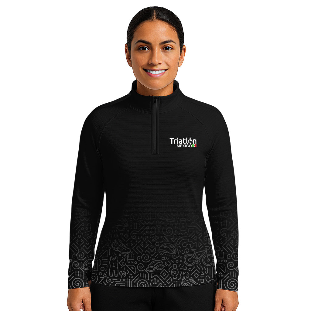 SUDADERA LIGERA TRIATLÓN NEGRO DAMA
