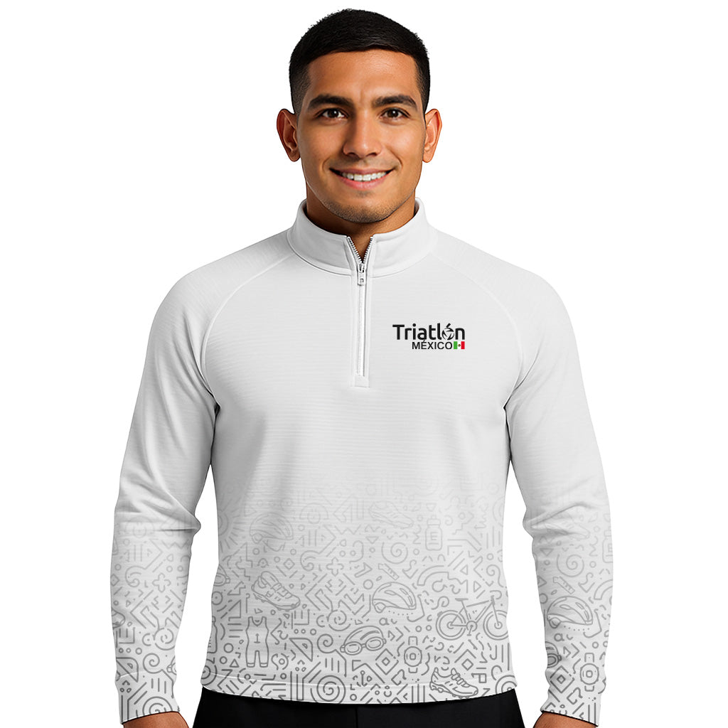 SUDADERA LIGERA TRIATLÓN BLANCO CABALLERO