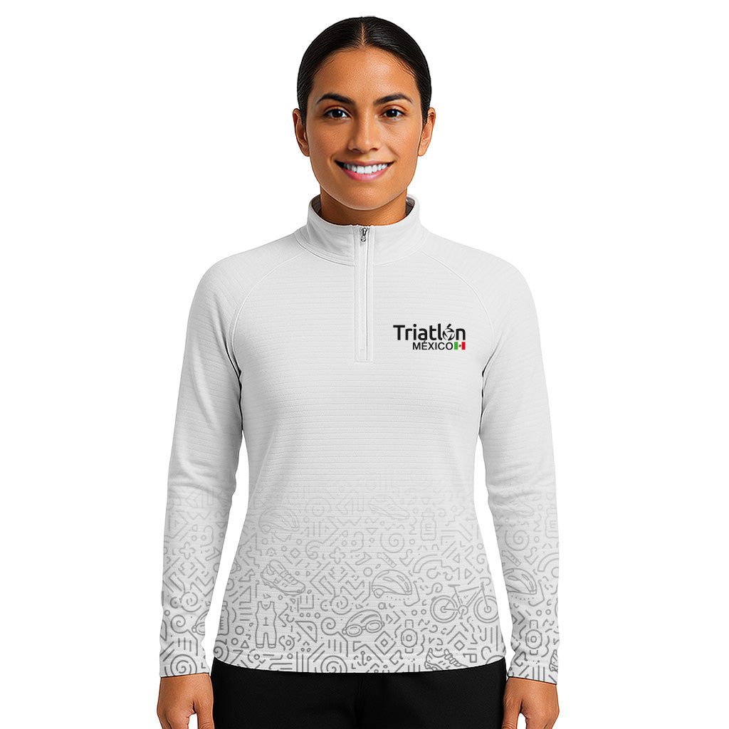 SUDADERA LIGERA TRIATLÓN BLANCO DAMA