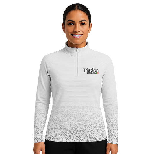 SUDADERA LIGERA TRIATLÓN BLANCO DAMA