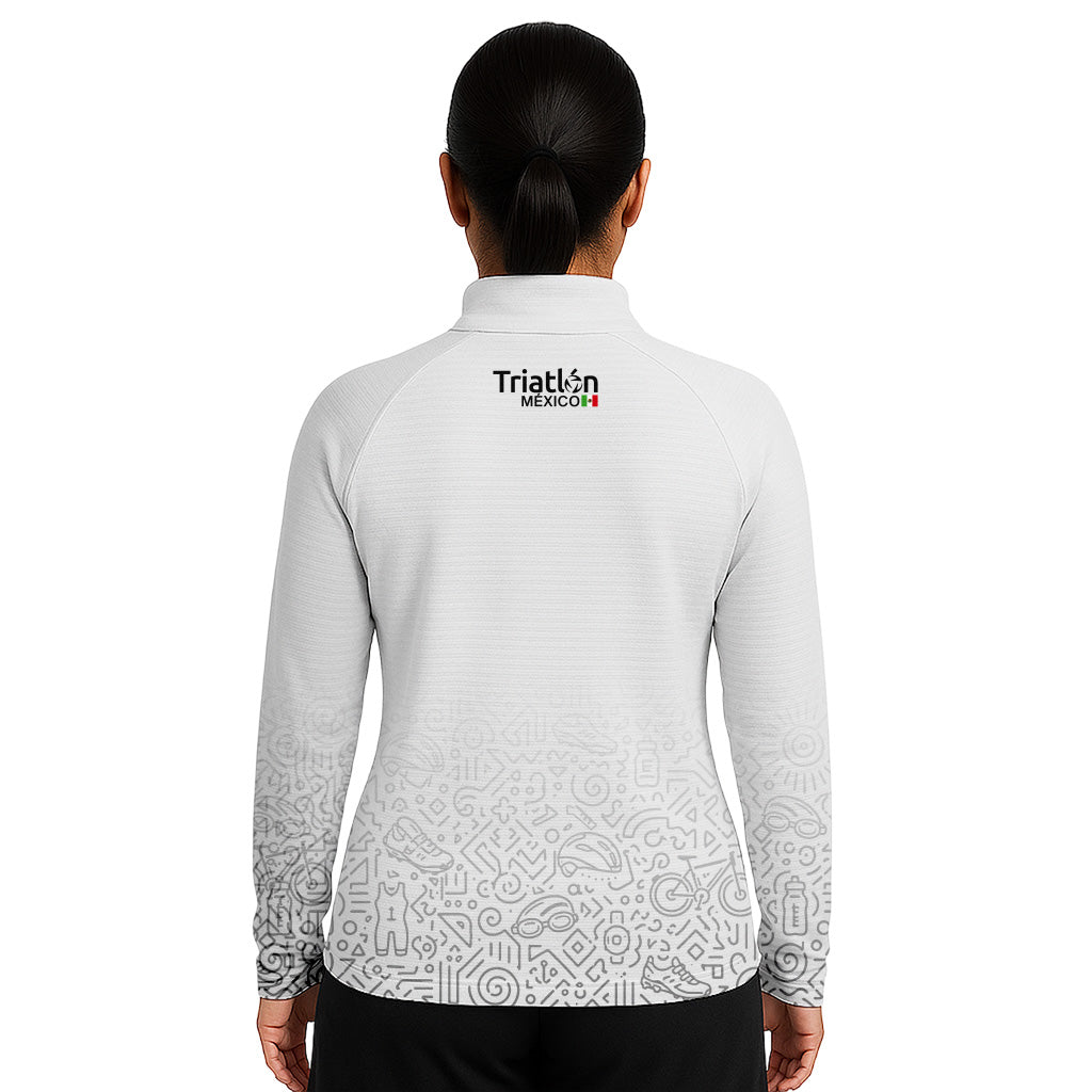 SUDADERA LIGERA TRIATLÓN BLANCO DAMA