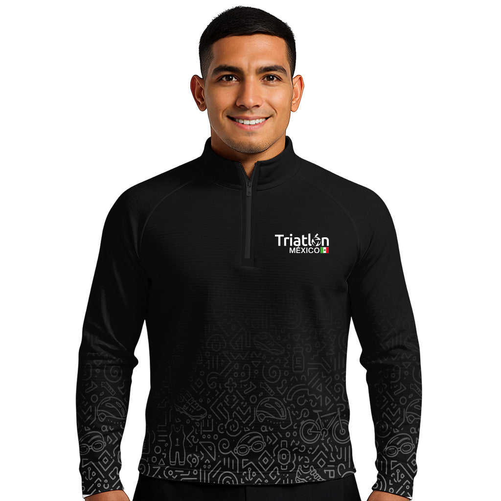 SUDADERA LIGERA TRIATLÓN NEGRO CABALLERO