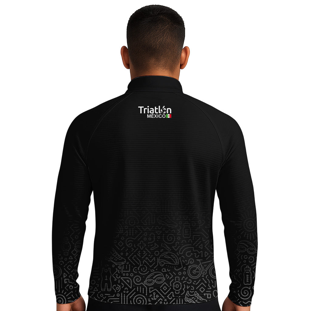 SUDADERA LIGERA TRIATLÓN NEGRO CABALLERO