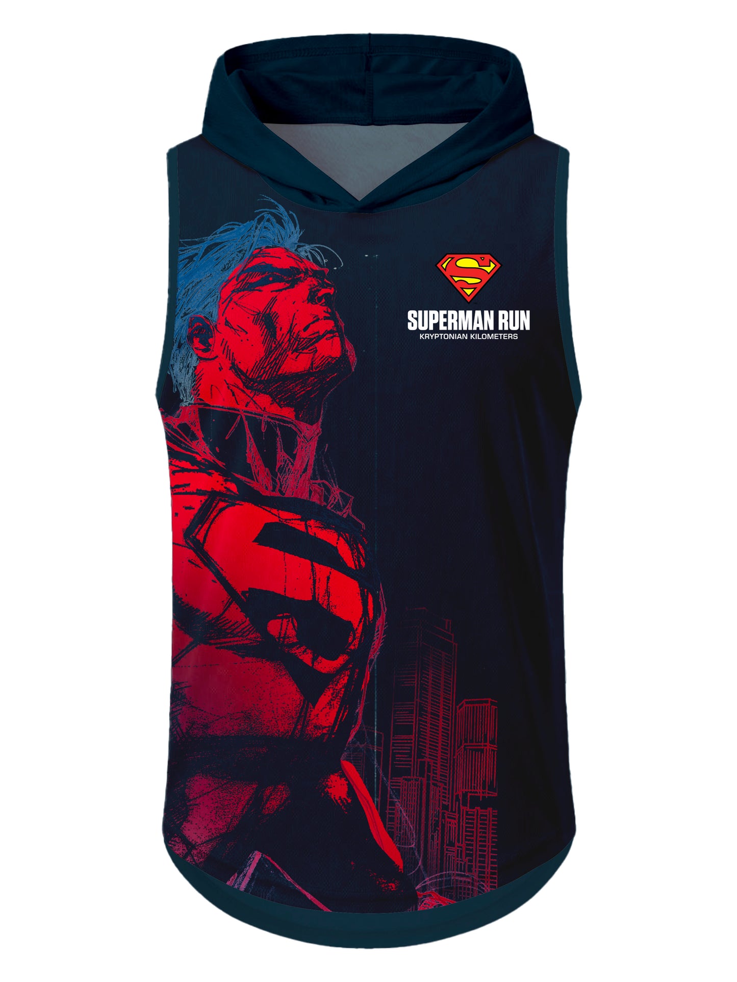 Playera sin Manga con Gorro Tech Superman