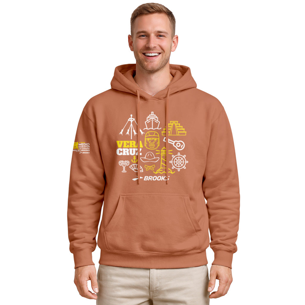 SUDADERA CAFE 21K VERACRUZ CABALLERO