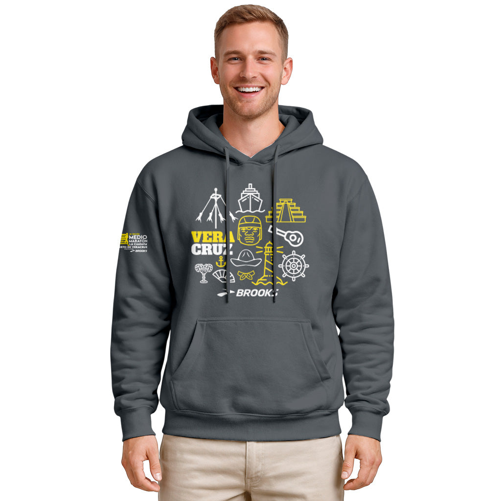 SUDADERA NEGRA 21K VERACRUZ CABALLERO