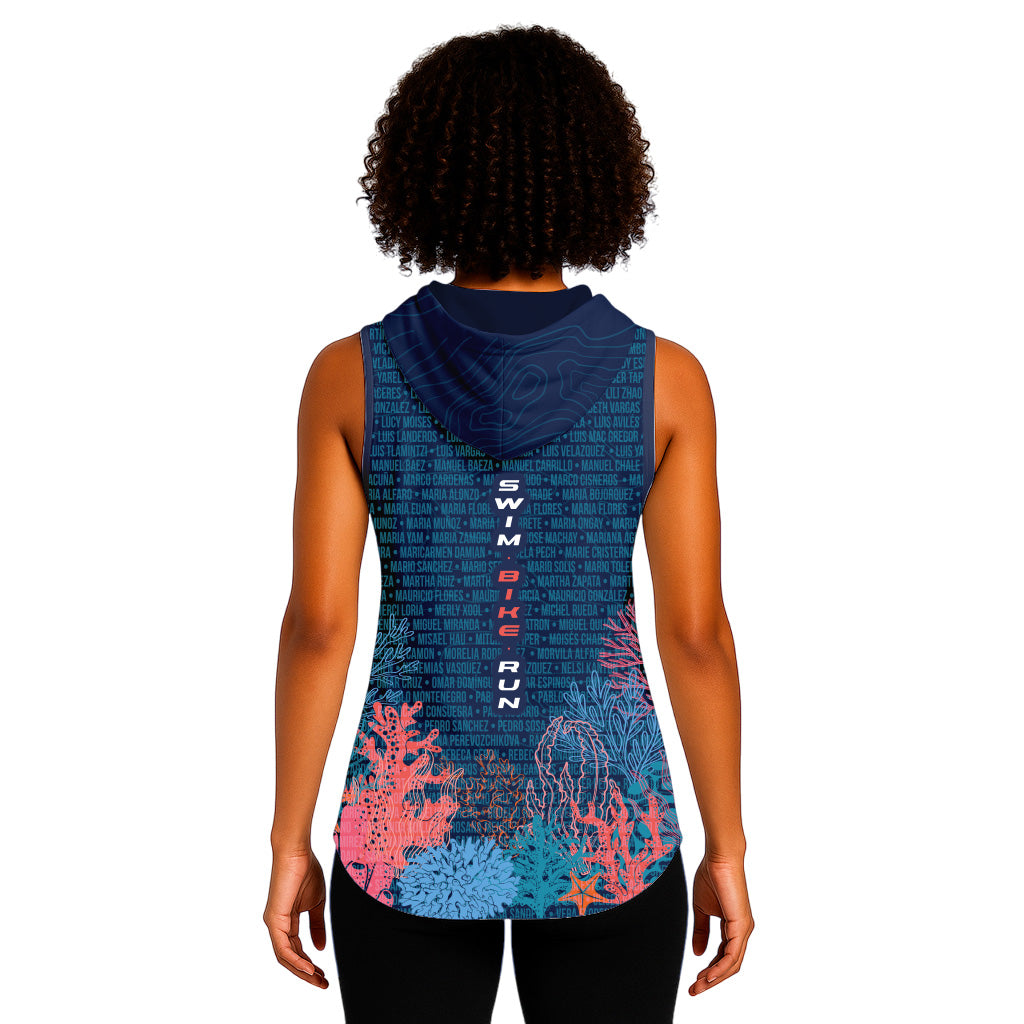 TANK NOMBRES CON GORRO XEL-HA AZUL DAMA
