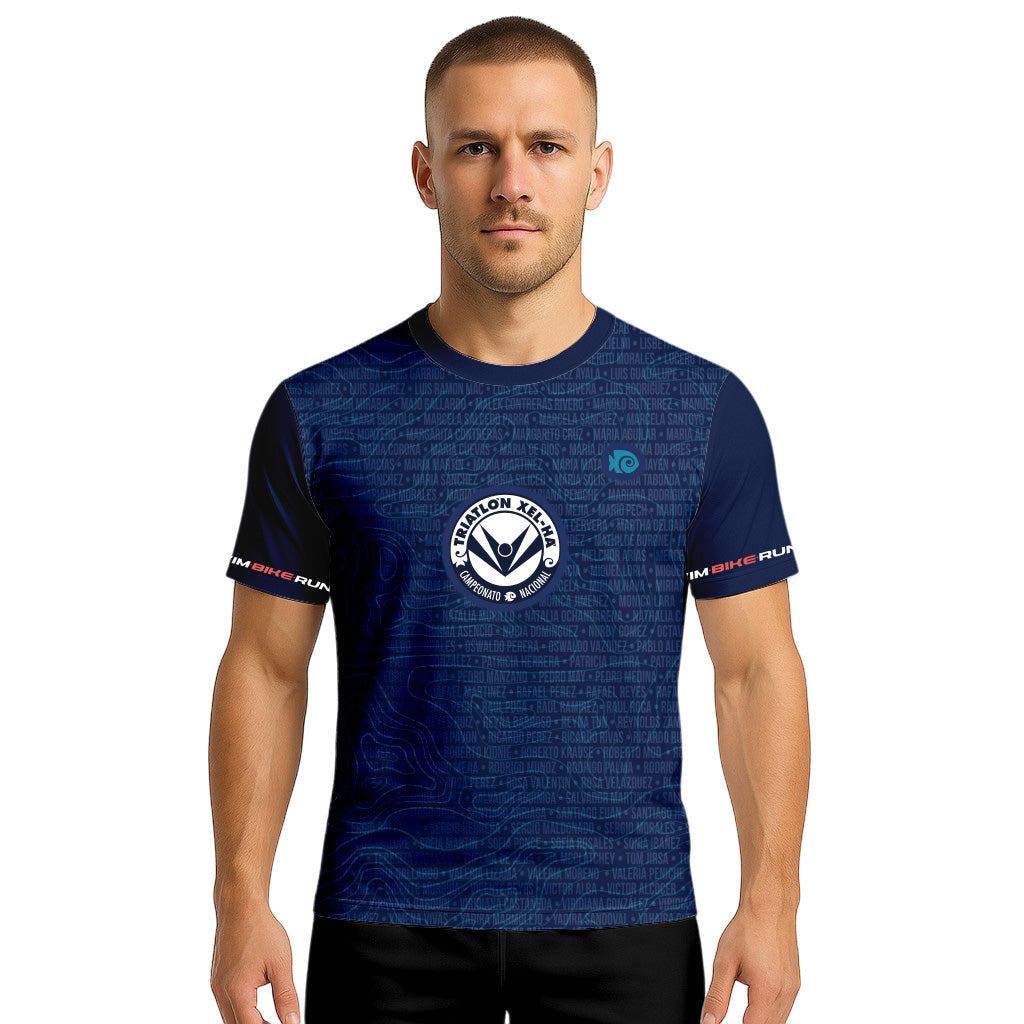 TECH NOMBRES TEE XEL-HA AZUL CABALLERO