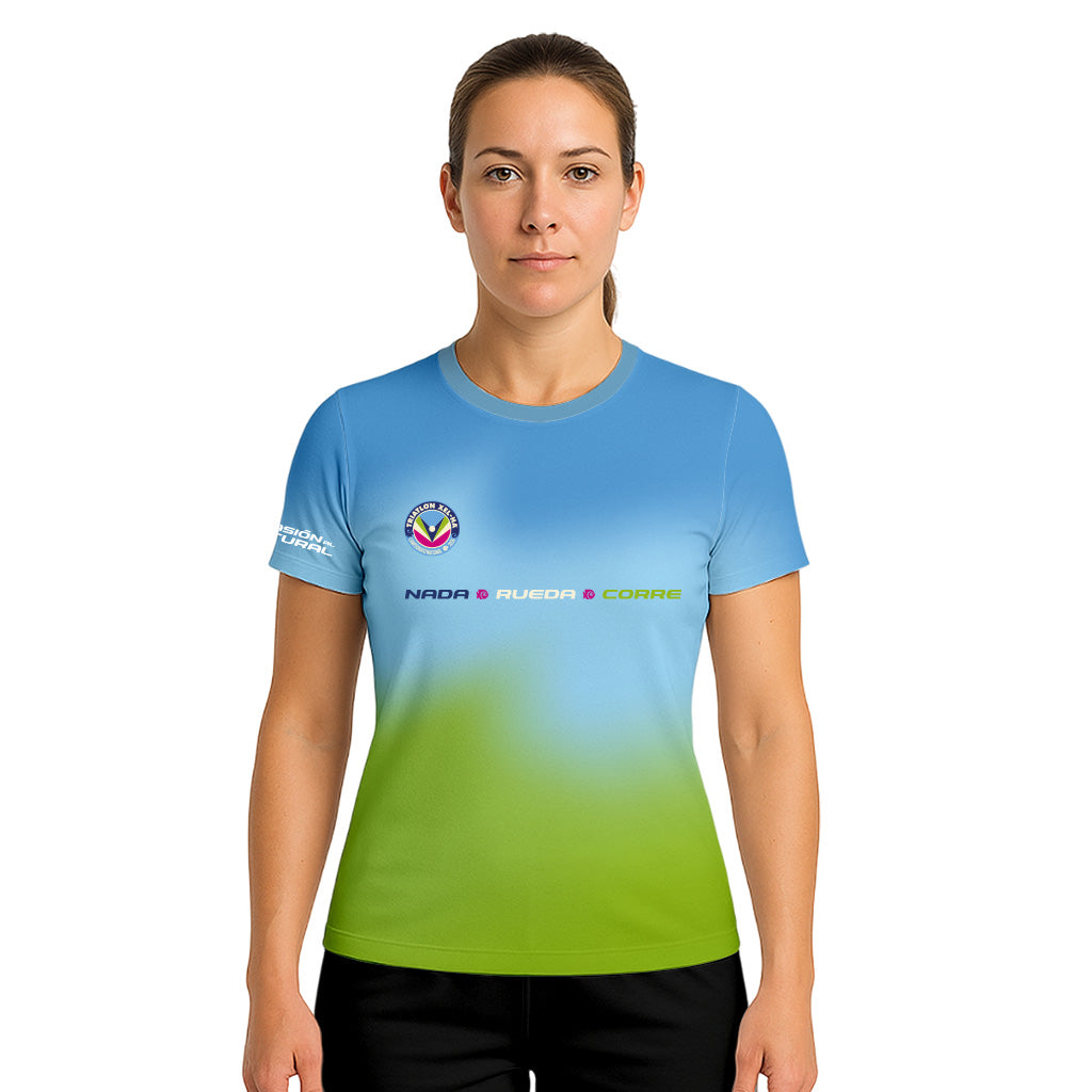 TECH TEE XEL-HA AZUL DAMA