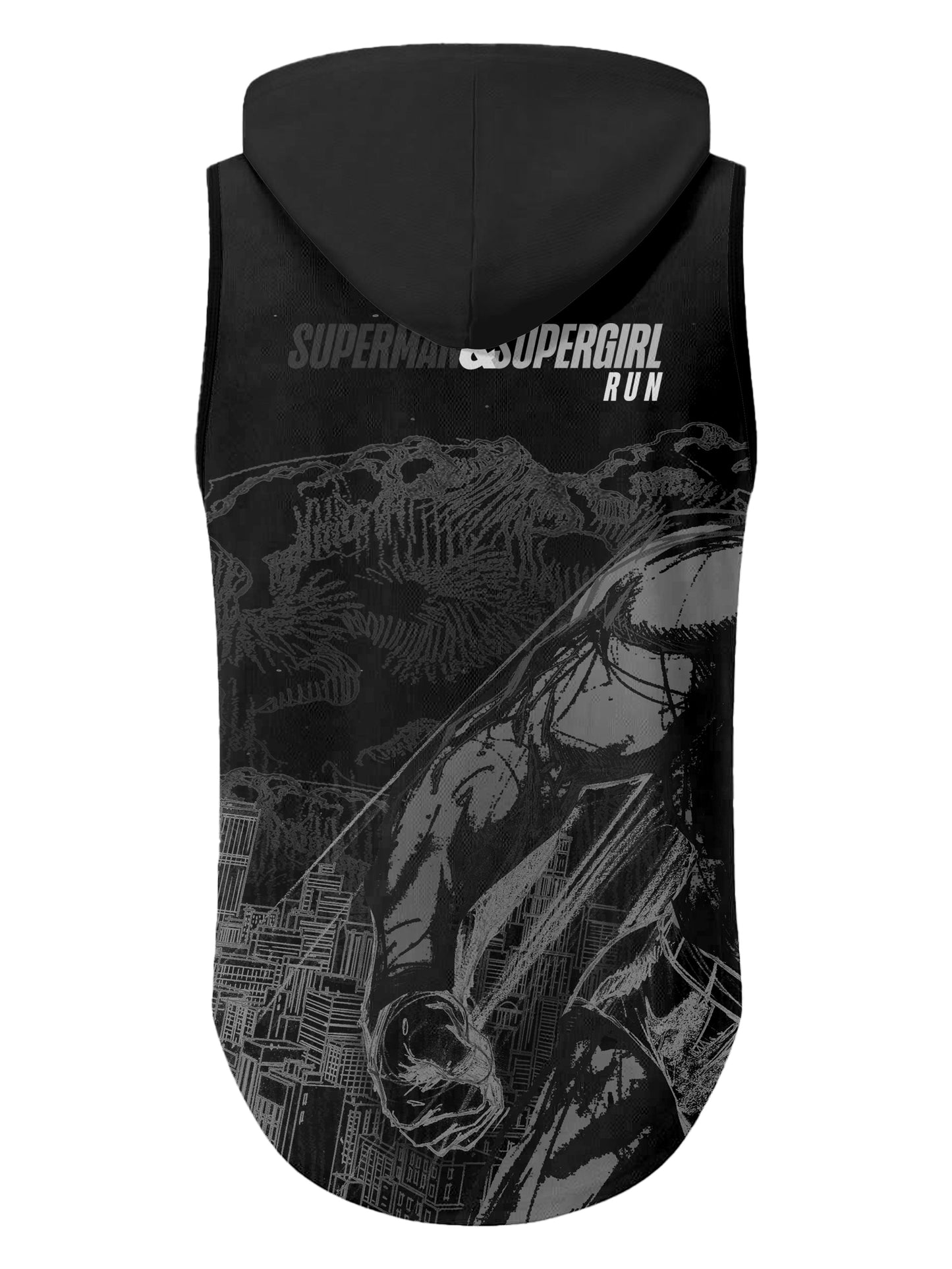 PLAYERA SIN MANGAS CON GORRO NEGRA SUPERMAN CABALLERO