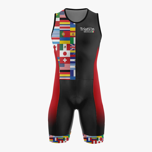 TRISUIT TRIATLON NEGRO BANDERAS CABALLERO