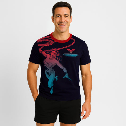 Playera  Tech WW Negra Caballero