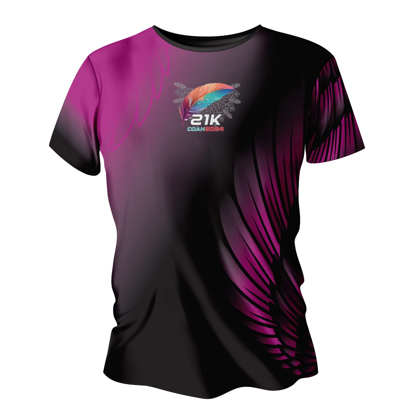 Playera Tech Dama 21K Coahuila 2024 Negra