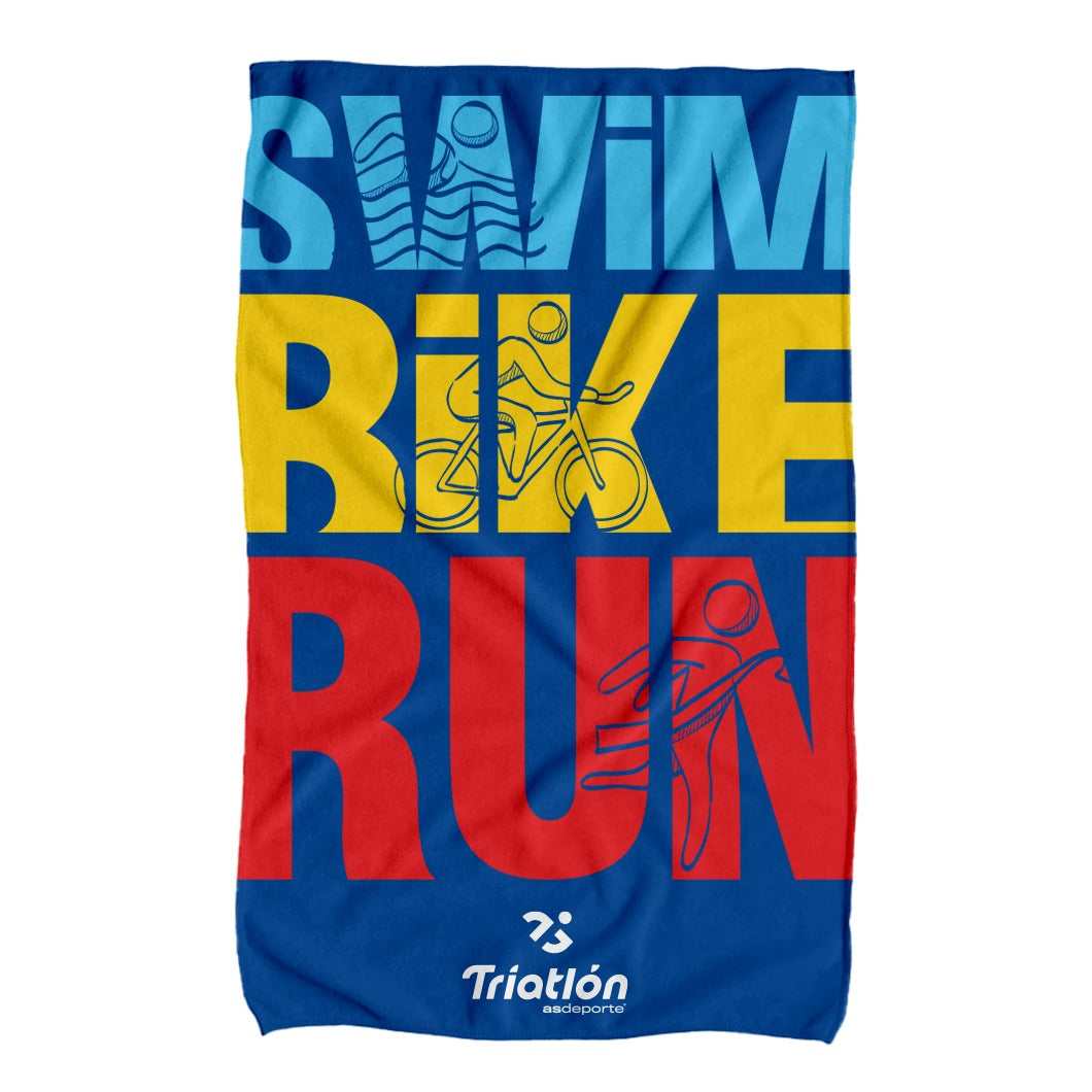 TOALLA SWIM BIKE RUN TRIATLÓN