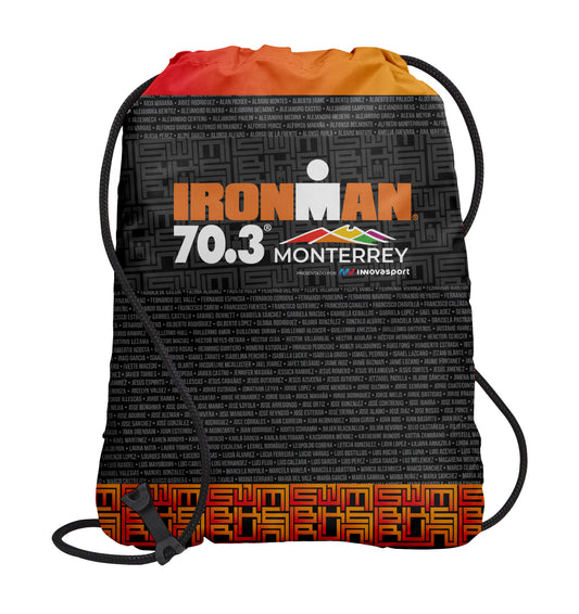 MORRAL NEGRO CON NOMBRES IM 70.3 MONTERREY 2025