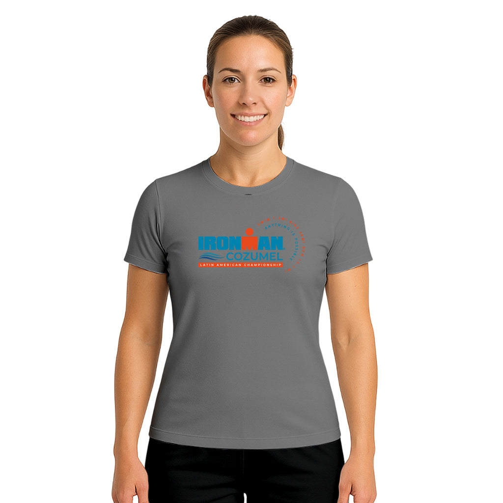 COTTON T-SHIRT ANYTHING IS POSSIBLE COZUMEL LATIN AMERICA WOMAN